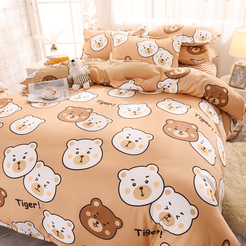 ชุดผ้าปูที่นอน 3.5ฟุต 2ชิ้น FLUFFY ผ้า COTTON คอลเลคชั่น DREAMY ลาย BROWNIE ไม่รวมผ้านวม_1